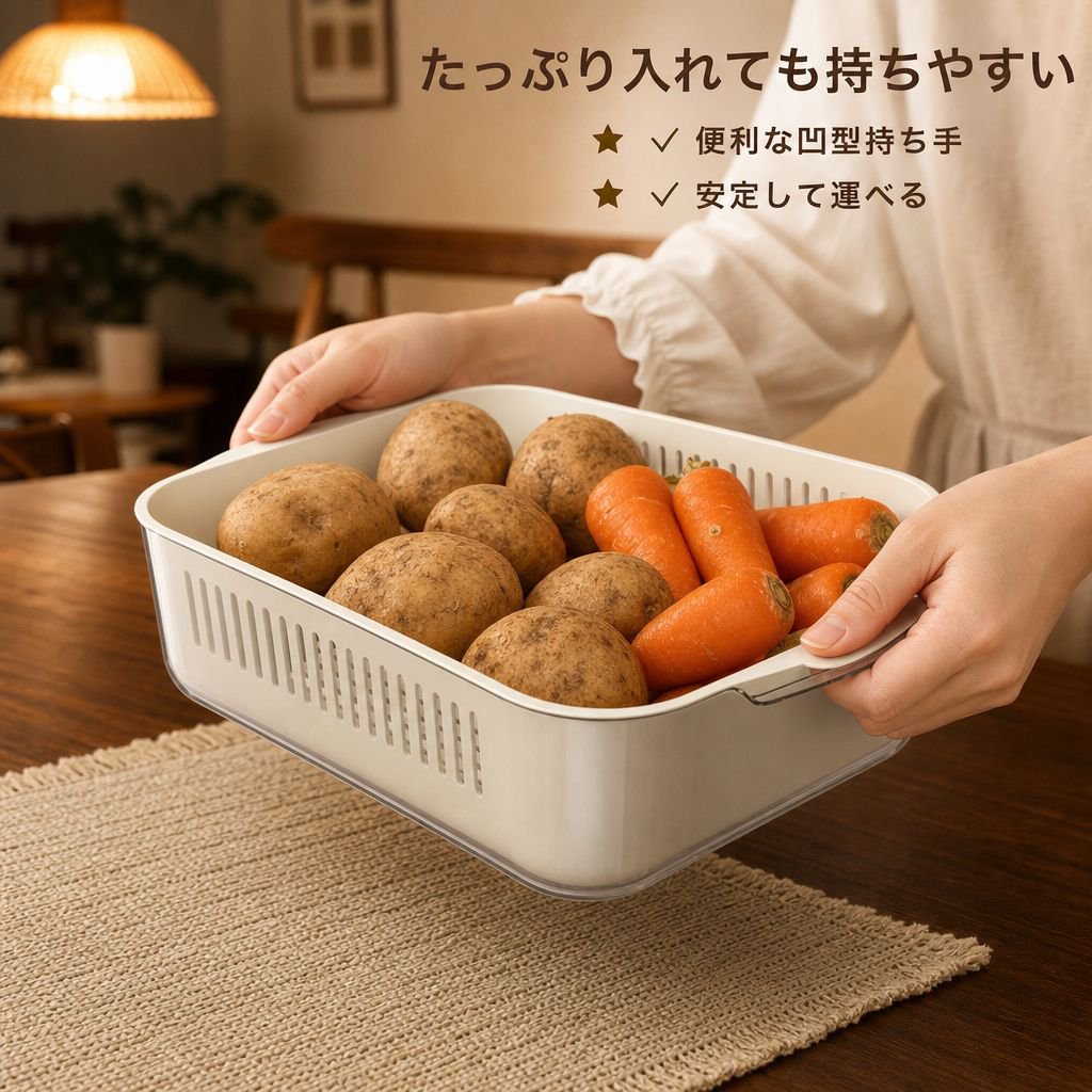 多機能超特大二重洗い＆水切りバスケット
