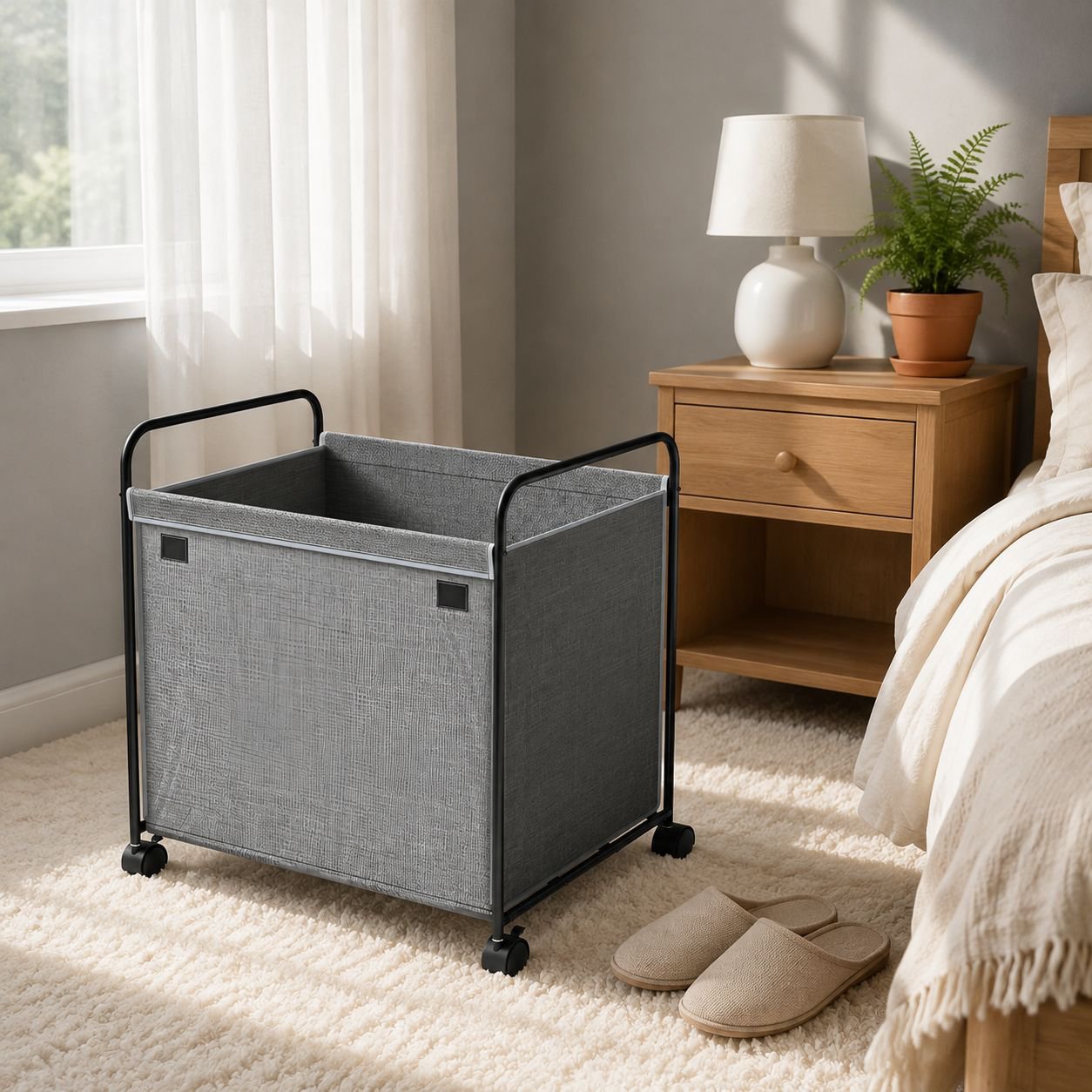 Large Capacity Movable Laundry Basket Oxford Cloth Household Storage Box