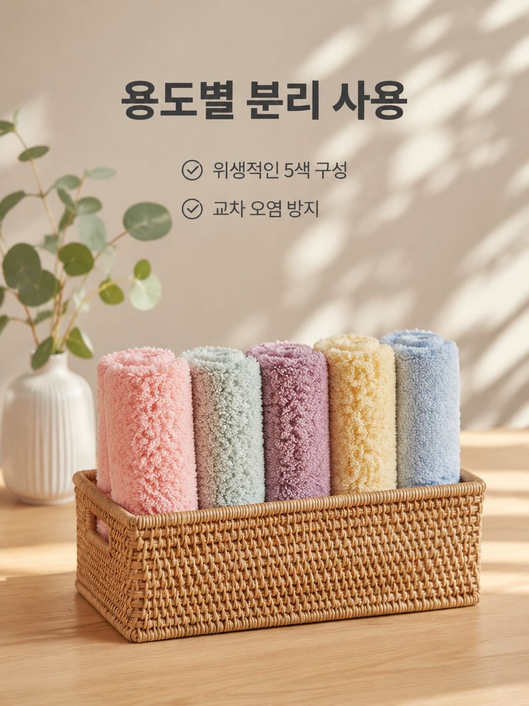 코랄 극세사 청소 타월