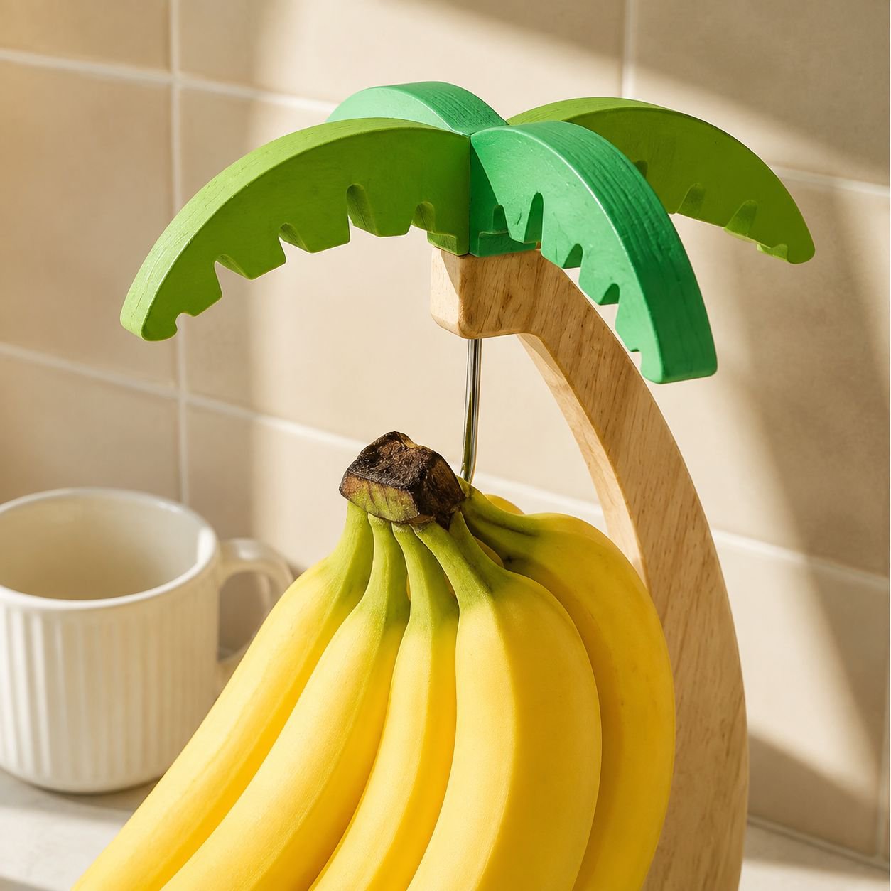 Modern desktop fruit rack for bananas and assorted fruits