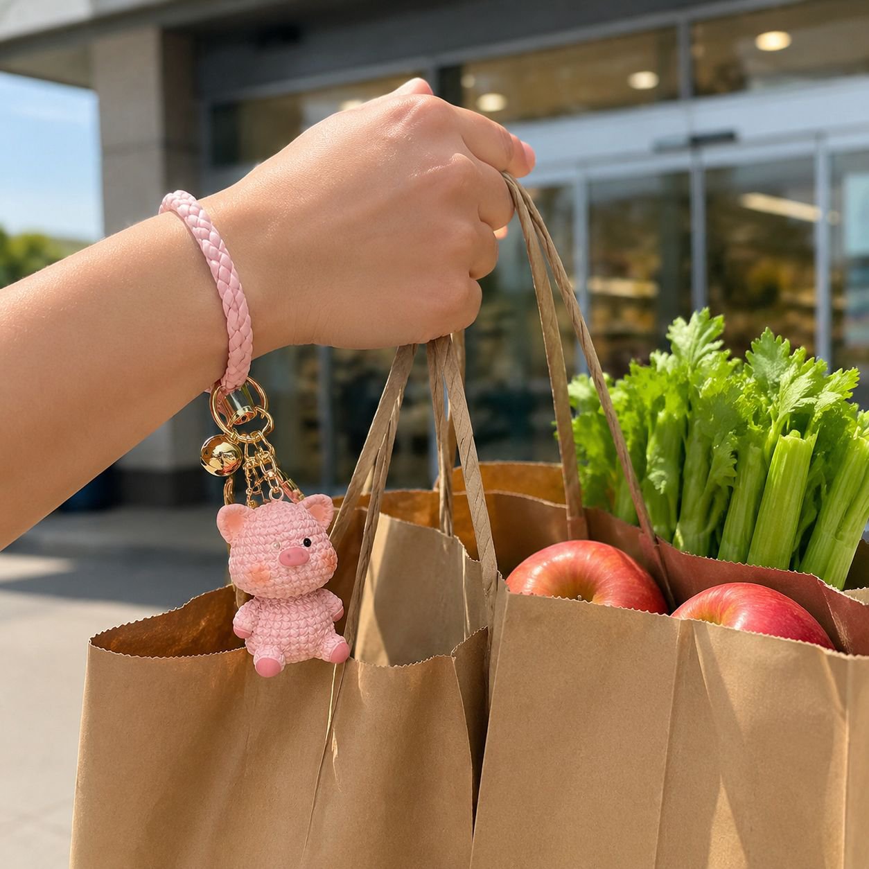 Creative Resin Pig Keychain Animal Bag Charm