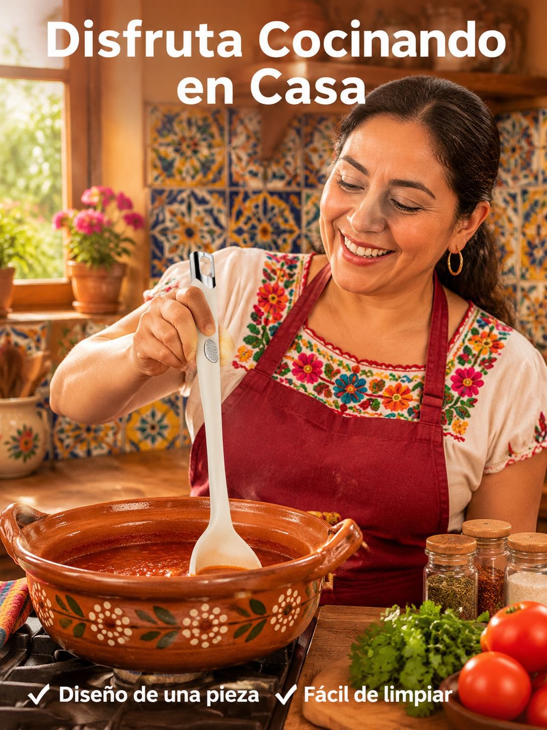 Cucharas resistentes a altas temperaturas para cocina