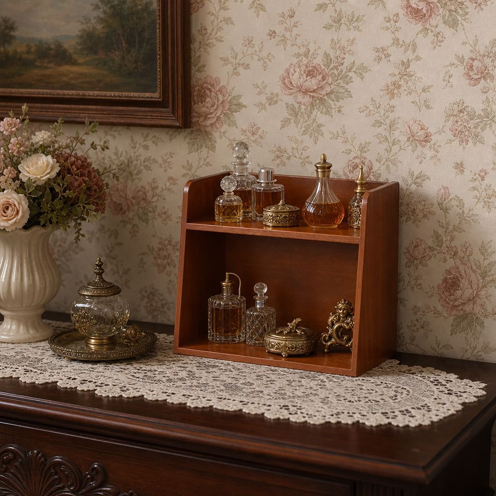 Functional and decorative wall-mounted perfume holder
