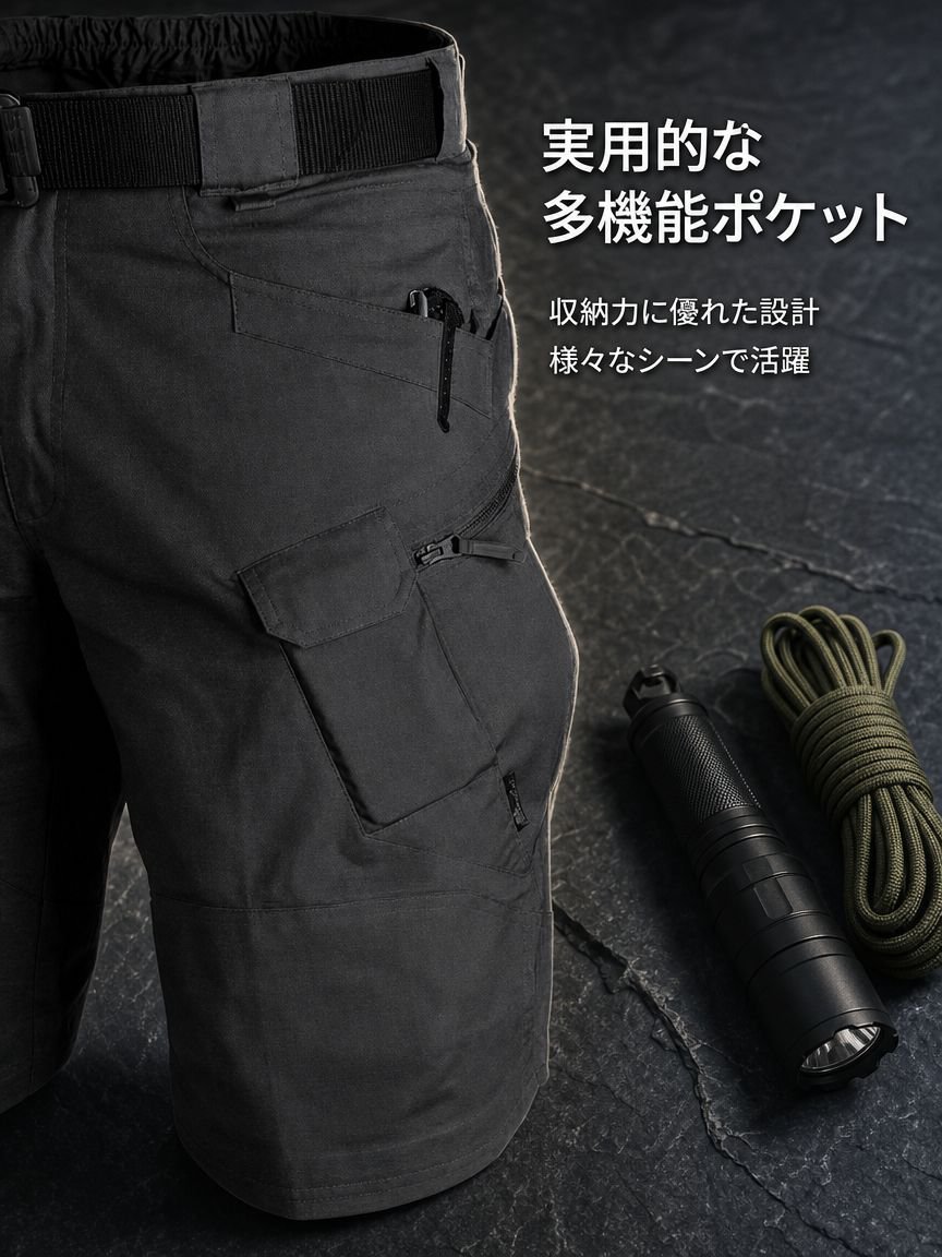 メンズ通気性カジュアルタクティカルショートパンツ