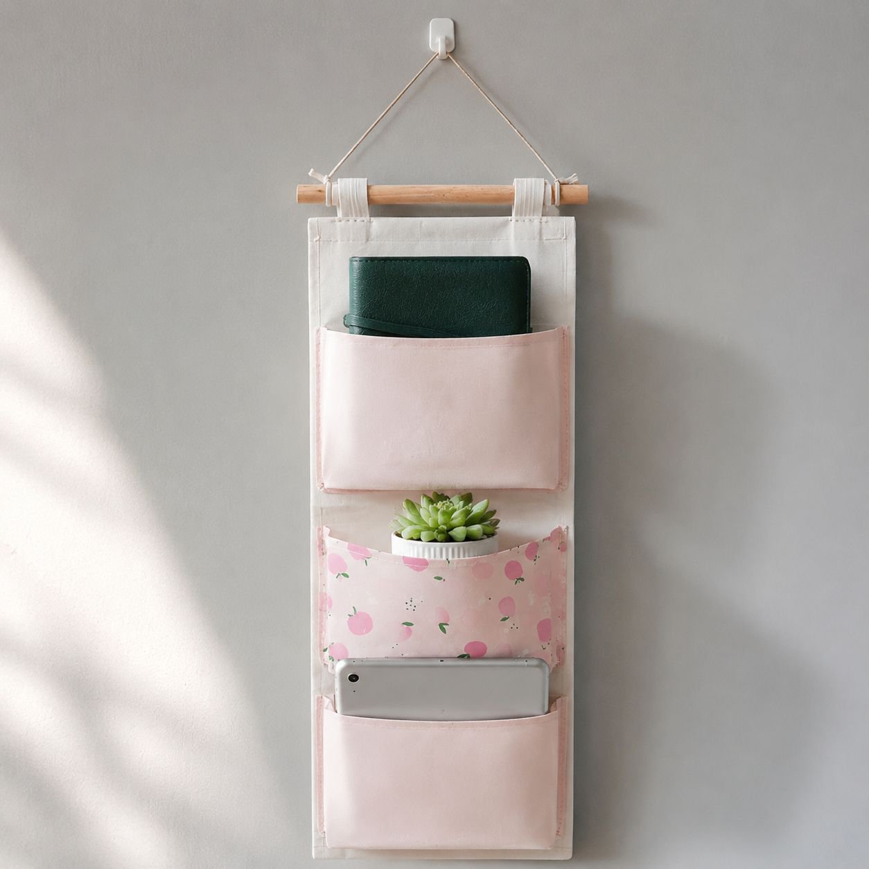 Fabric storage pocket organizer for home and office