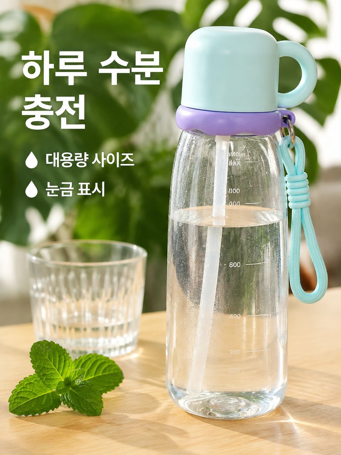 학생 빨대컵 대용량 플라스틱 물컵 여성용 휴대용 내열 스포츠 물통