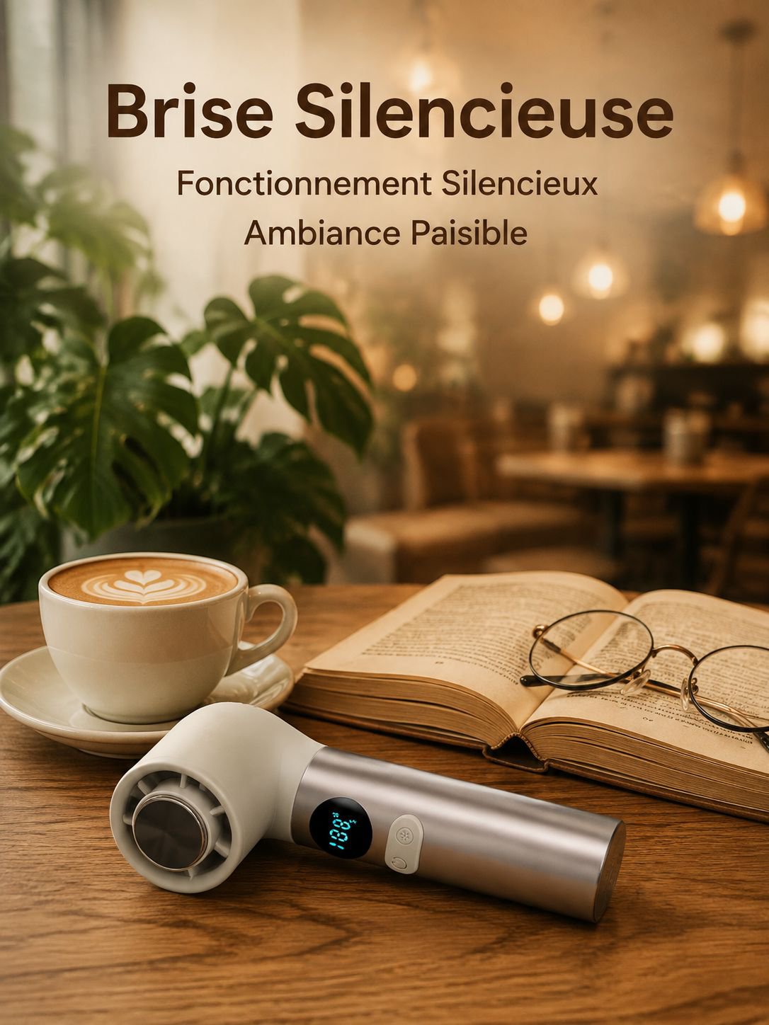 Mini-ventilateur portable à refroidissement supraconducteur, rechargeable USB pour l'extérieur