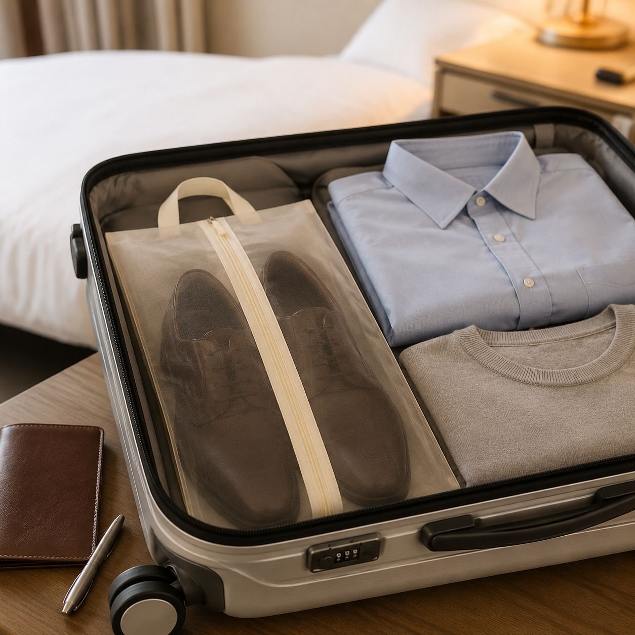 Portable Travel Shoe Bag Dustproof Moistureproof Organizer
