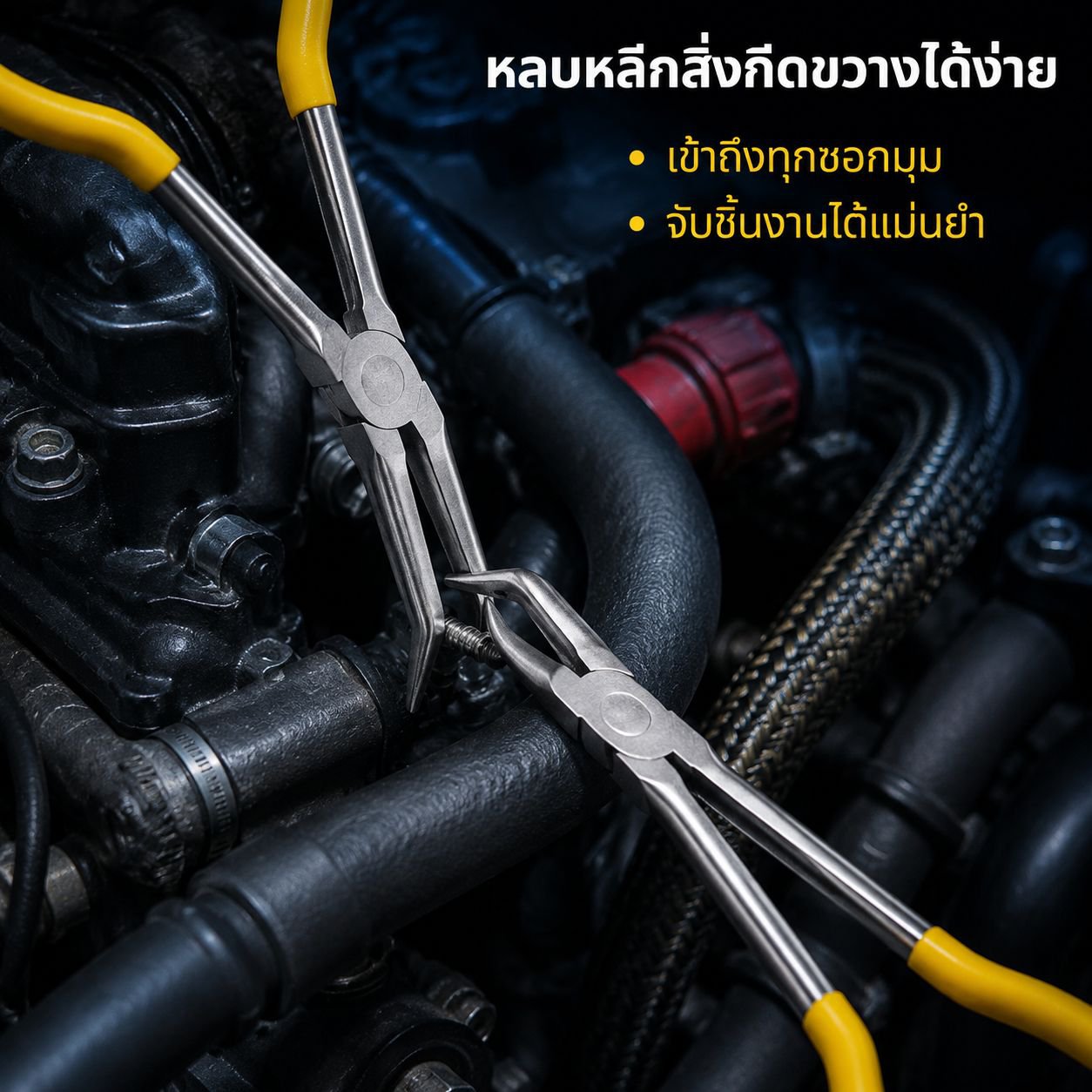 คีมปากยาวอเนกประสงค์ แบบงอ