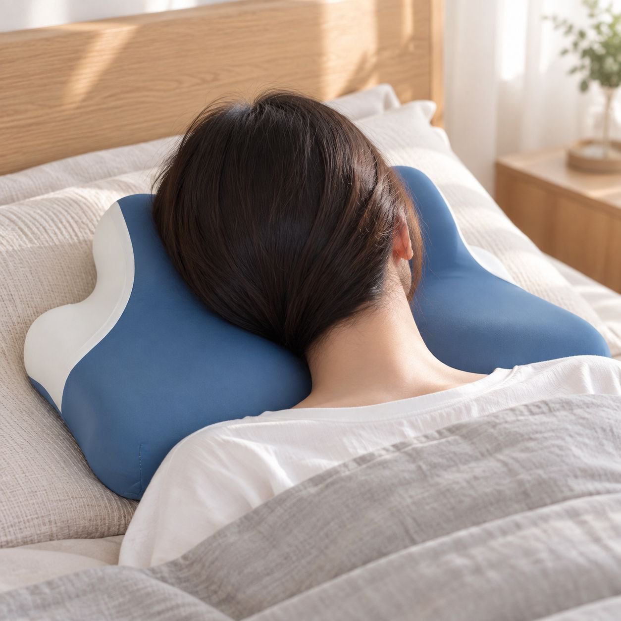 Almohada de memoria multifuncional, almohada de protección para el cuello multipostura