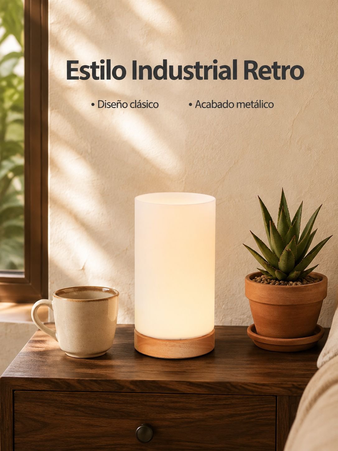 Lámpara de noche de luz cálida para dormitorio