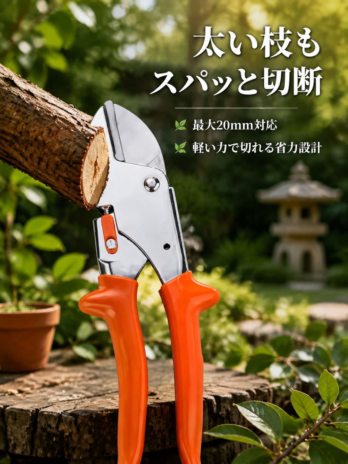 プロ仕様の剪定ばさみ
