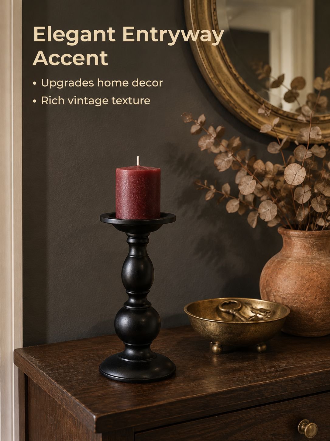 Luxury tabletop candle holder with timeless vintage appeal