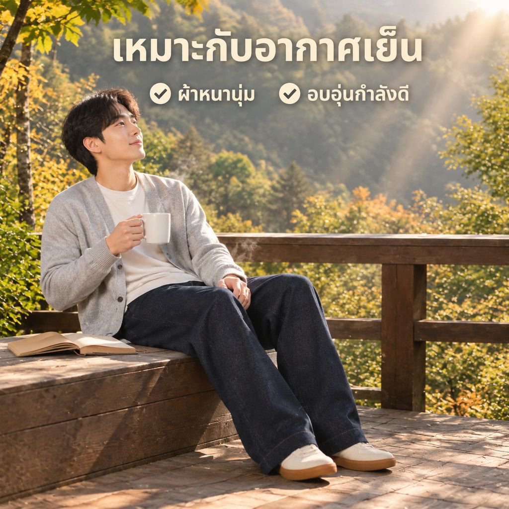 กางเกงขายาวผู้ชาย ทรงหลวม สำหรับฤดูใบไม้ร่วงและฤดูหนาว