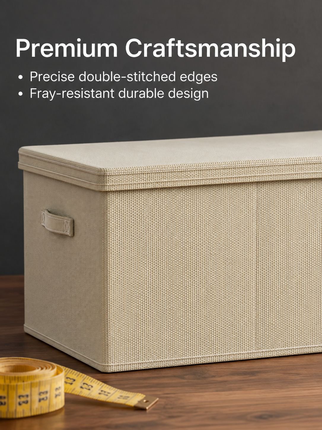 Space-saving foldable storage box for home organization