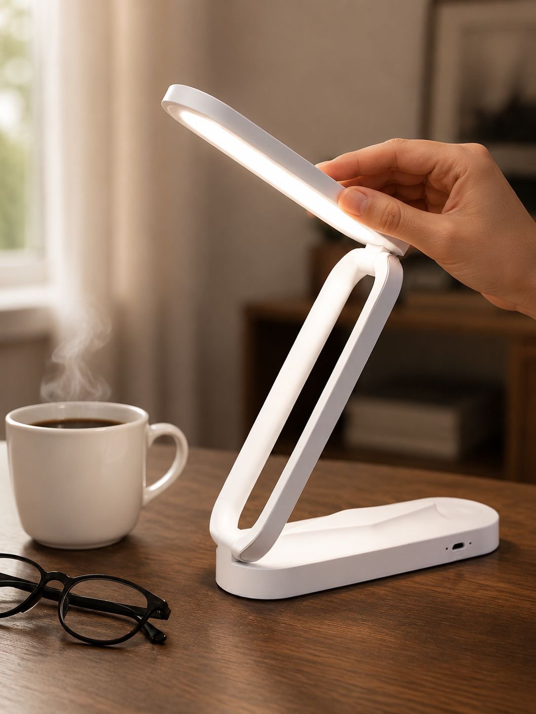 Lámpara LED para libros y estudio en mesa de noche
