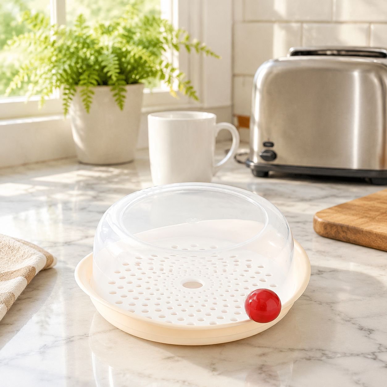 Thickening Microwave Steamer Steamer Dopamine with a lid Transparent and visible Simple operation St