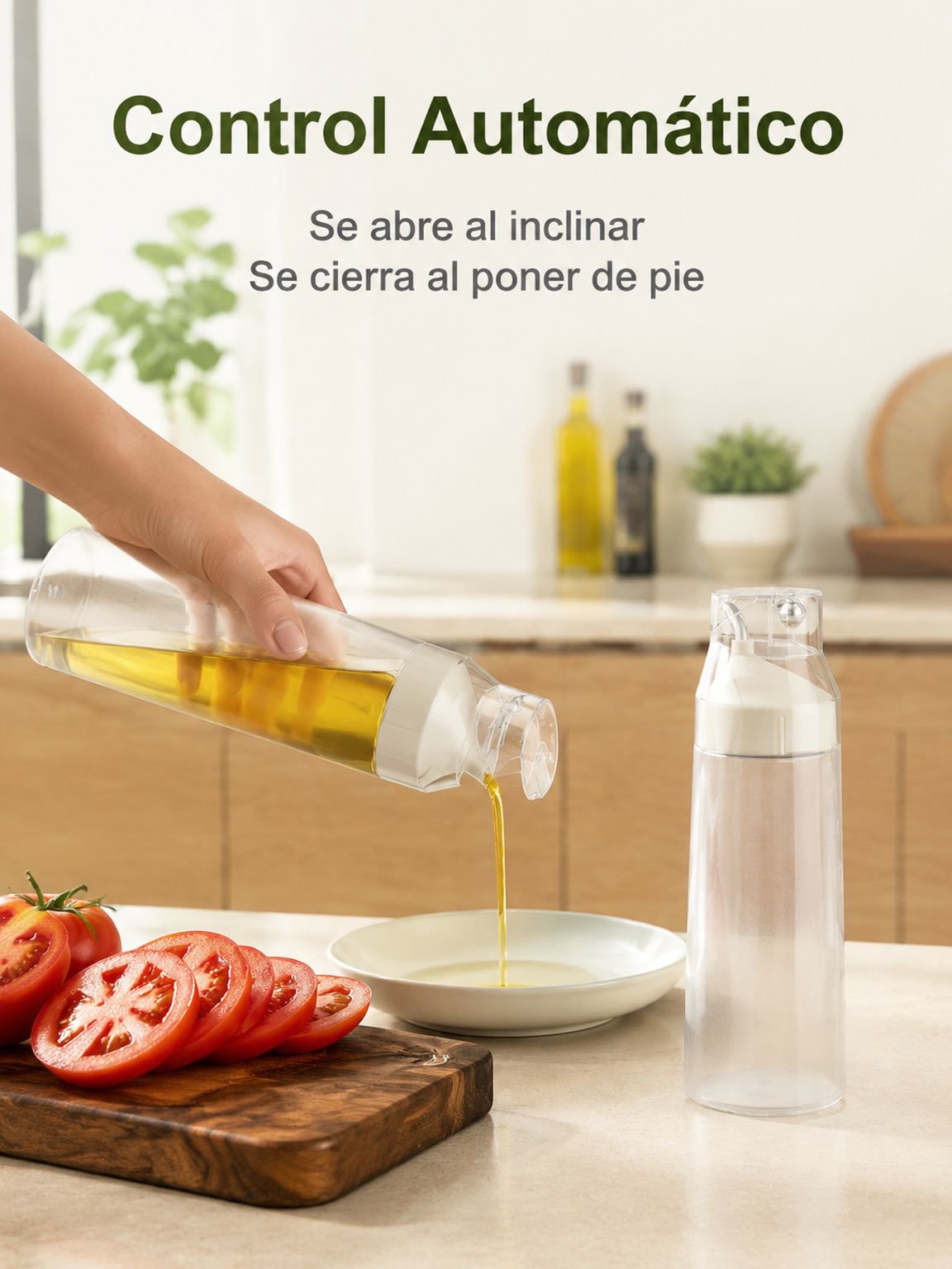 Dispensador de salsa de soja con diseño práctico