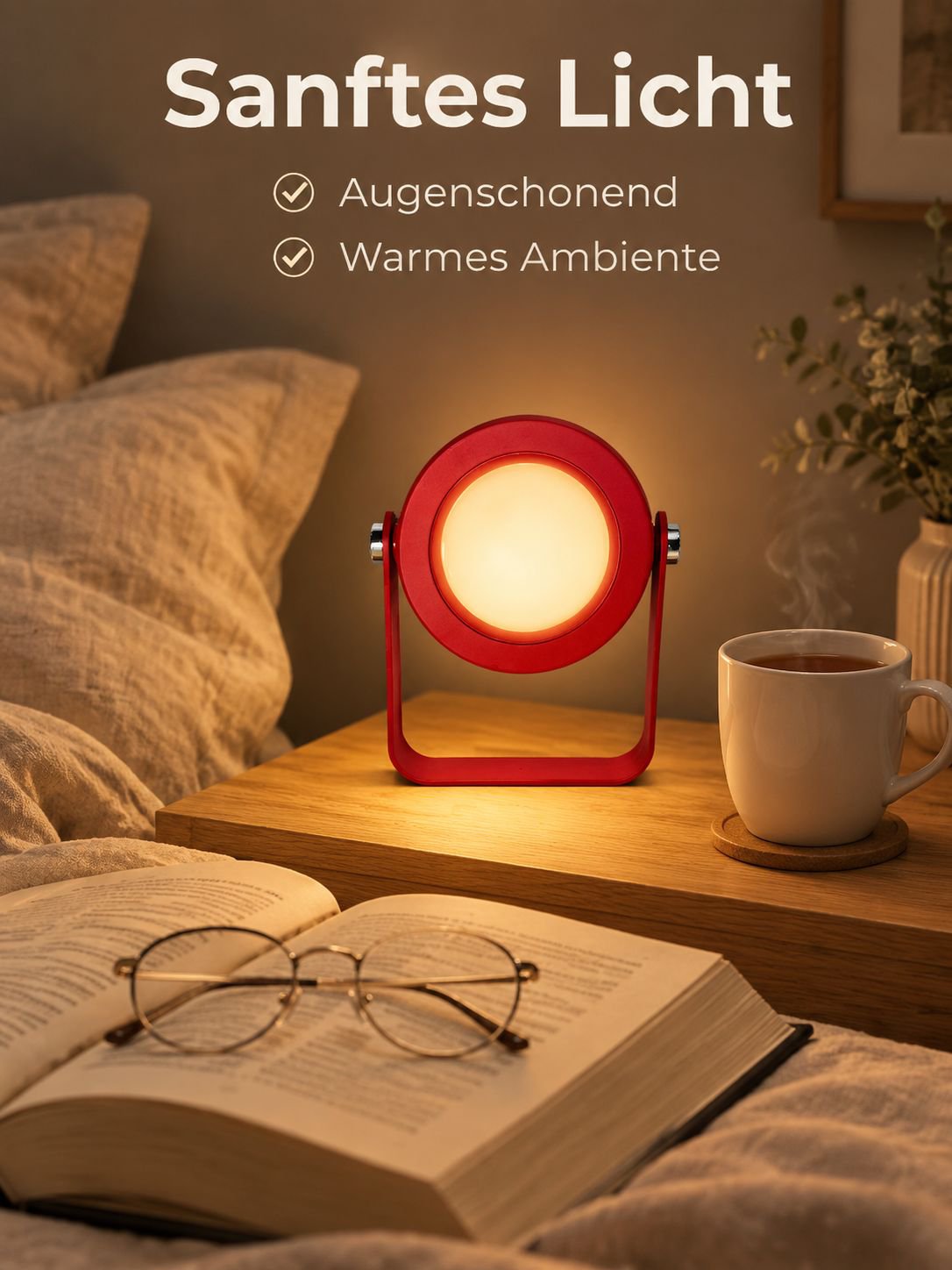 Ausziehbare Laternen-Nachtlampe, augenschonende Nachttischlampe, geeignet für den Außenbereich