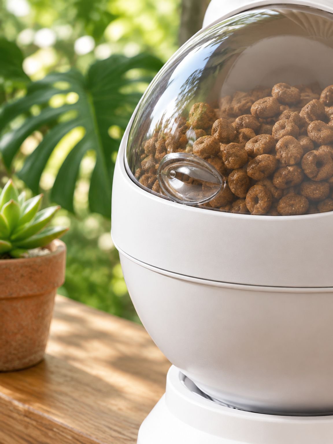 Comedero automático presionable e interactivo para perros y gatos