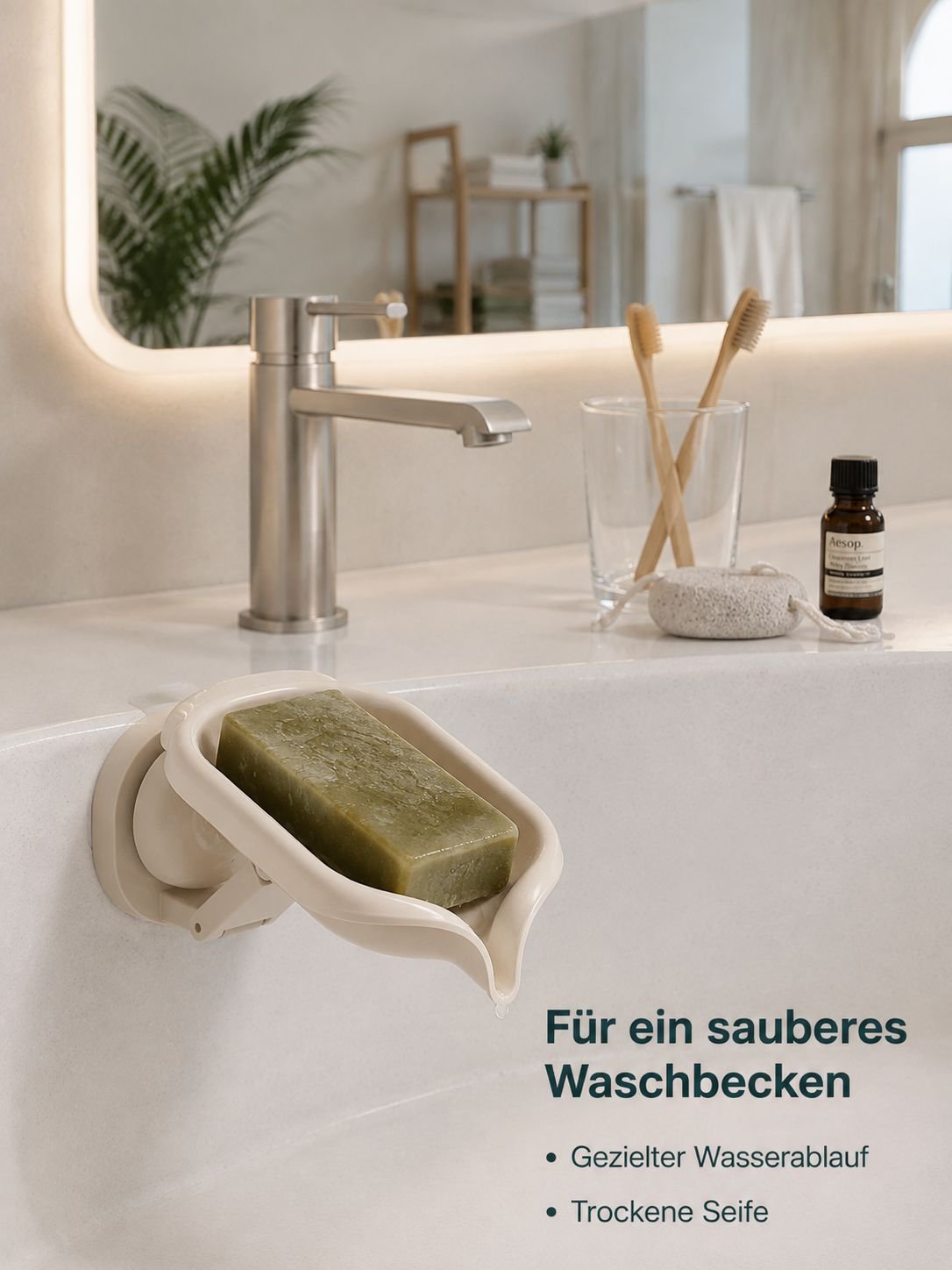 Universelle Seifenschale mit Saugnapf