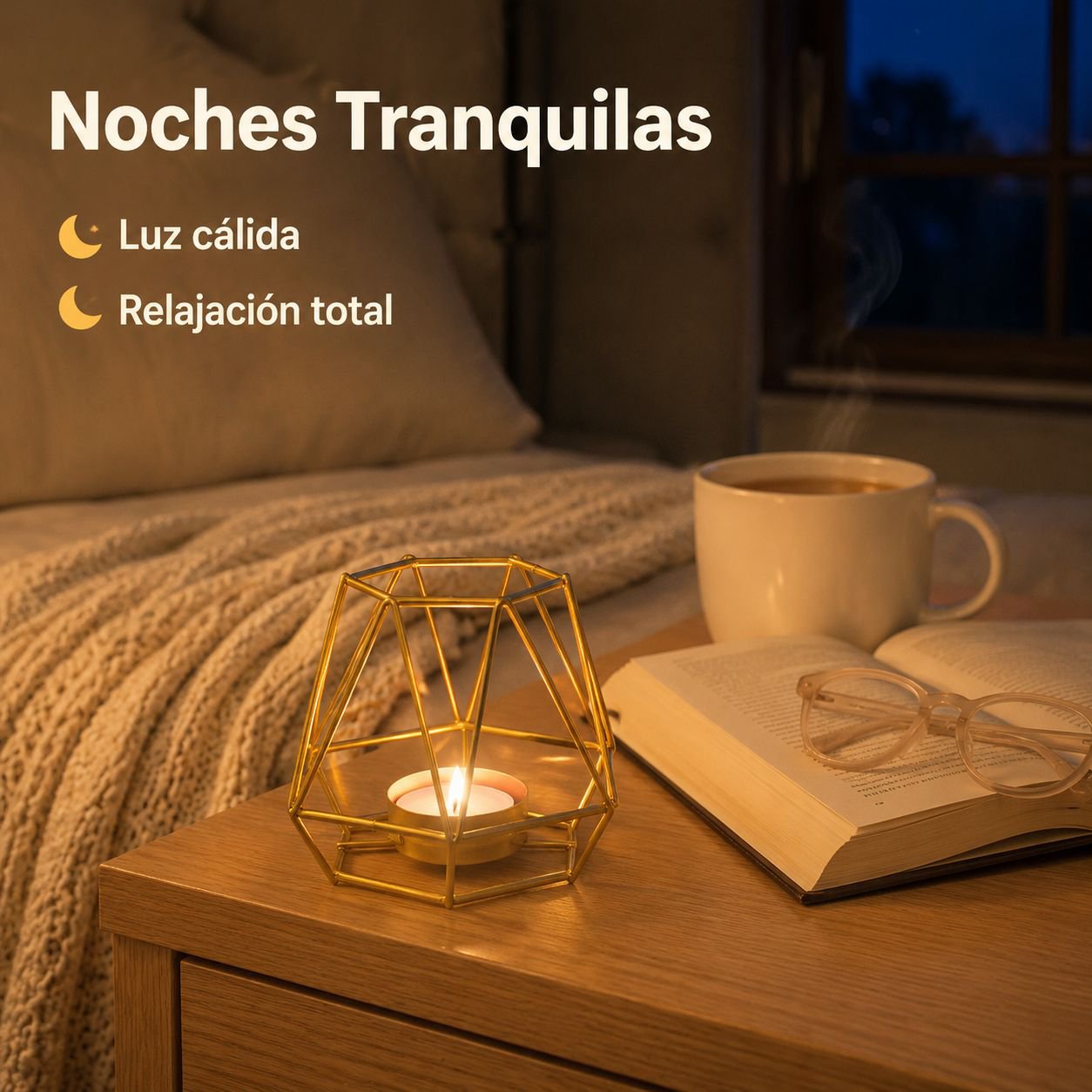 Candelabro geométrico de hierro dorado para aromaterapia y decoración creativa