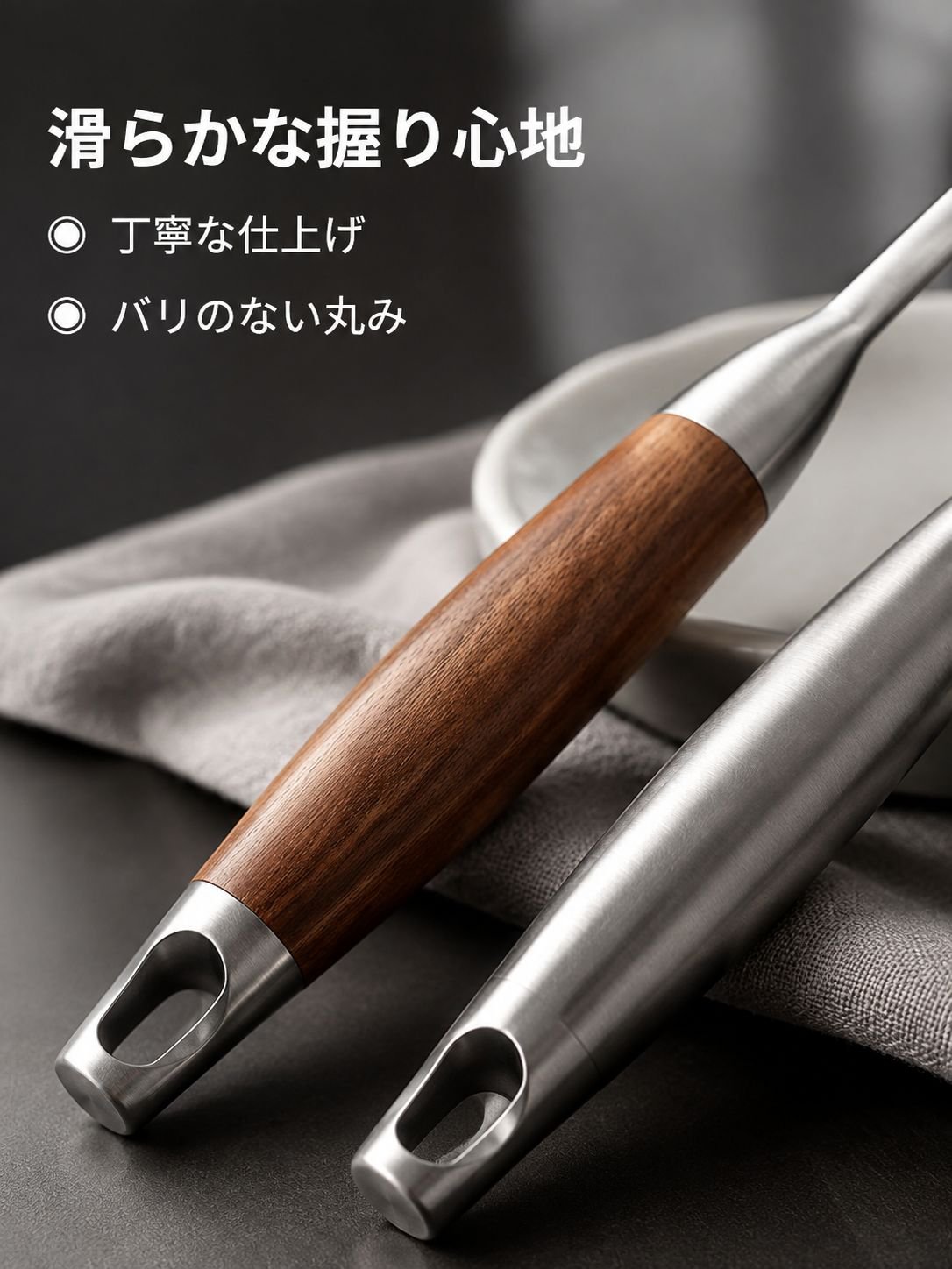 キッチン用ステンレススチールたわし 長柄クリーニングブラシ