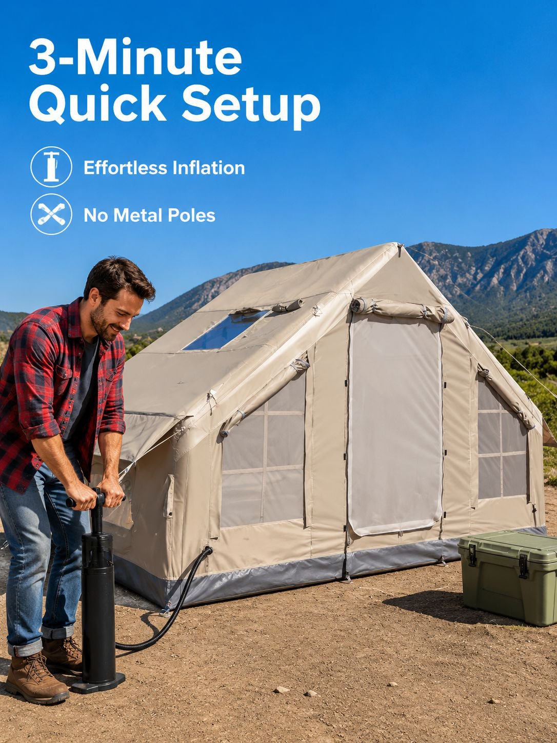 High-Quality Oxford Fabric Outdoor Inflatable Tent for Camping and Rental