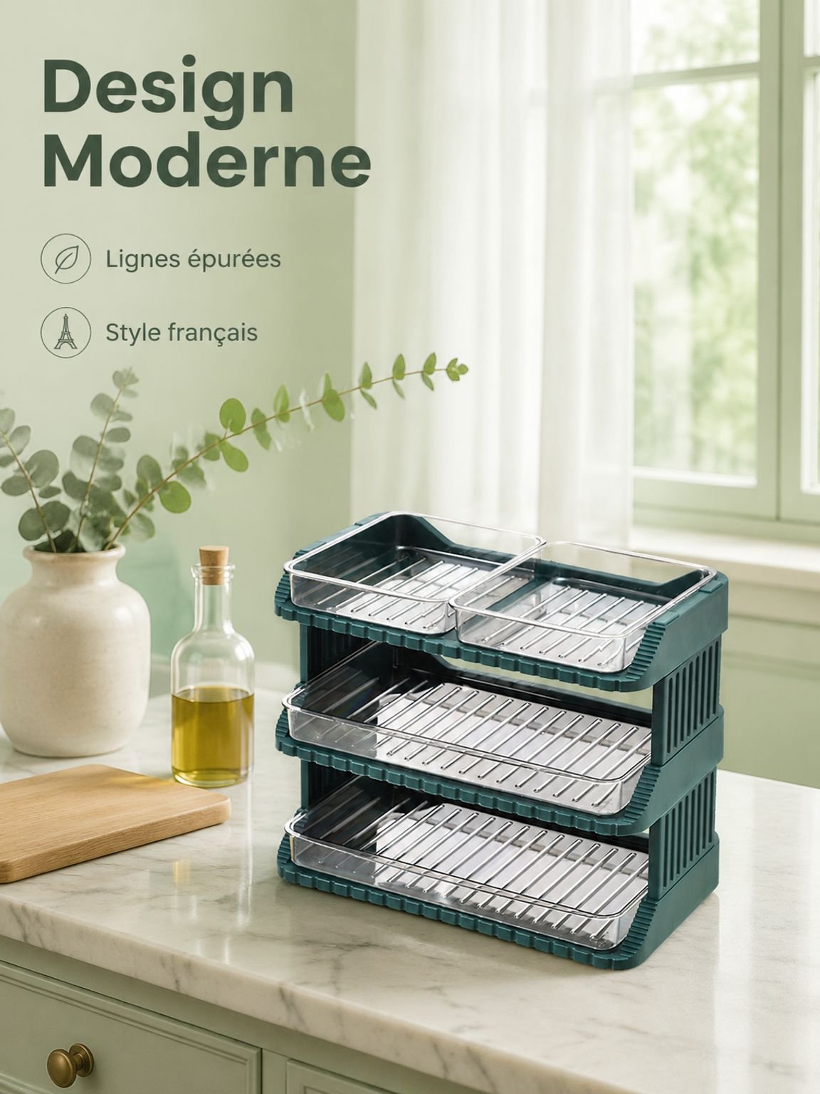 Étagère à plateaux superposés, plateau de préparation pour fondue pour cuisine