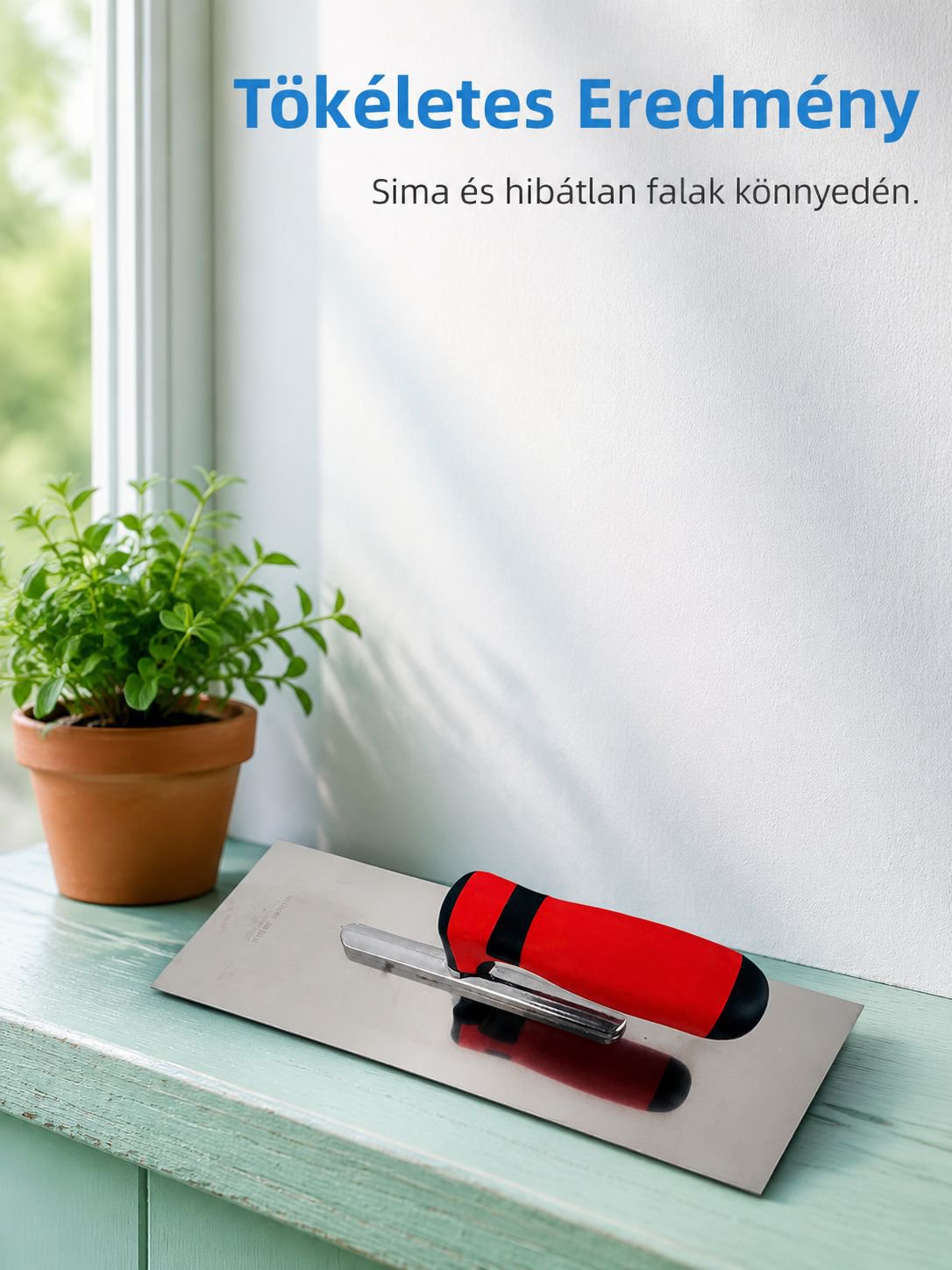 Rozsdamentes acél glettvas kényelmes markolattal
