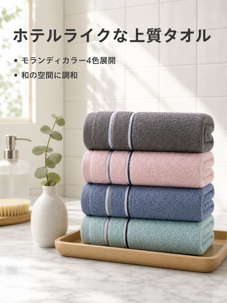 高吸水性やわらかコットンタオル