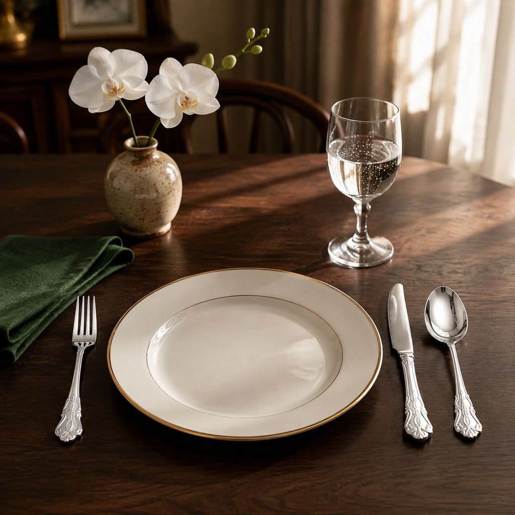 Vintage Gold Stainless Steel Flatware Set