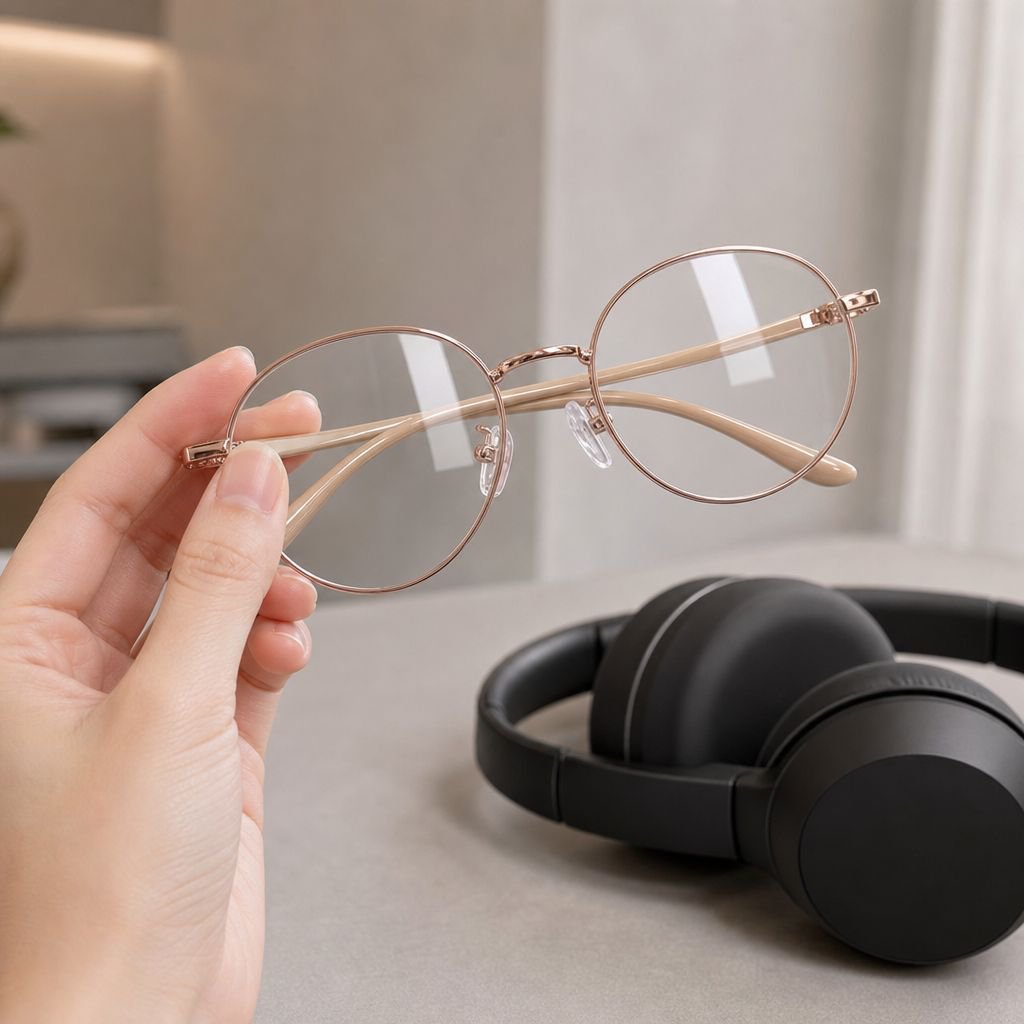 Comfortable anti-slip eyeglasses with high clarity lenses