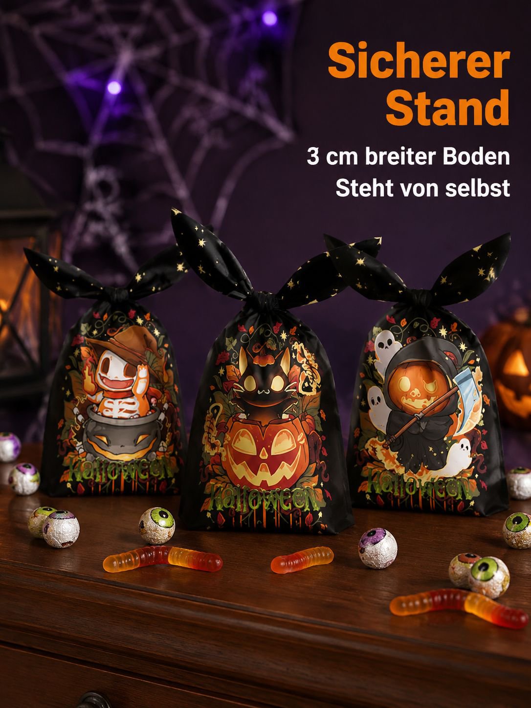 Halloween-Geschenktüten, 50 Stück pro Packung