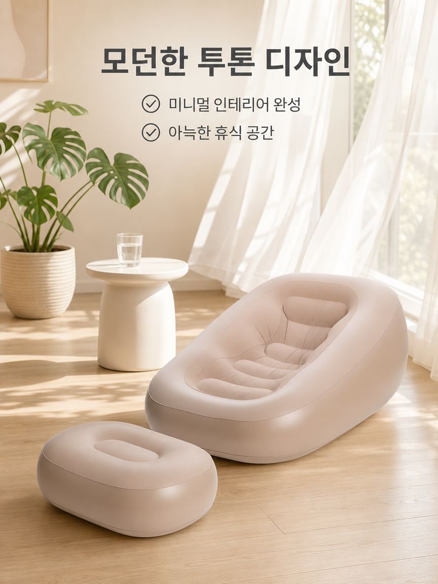 빈백 의자는 눕거나 잠을 자기에 완벽합니다.