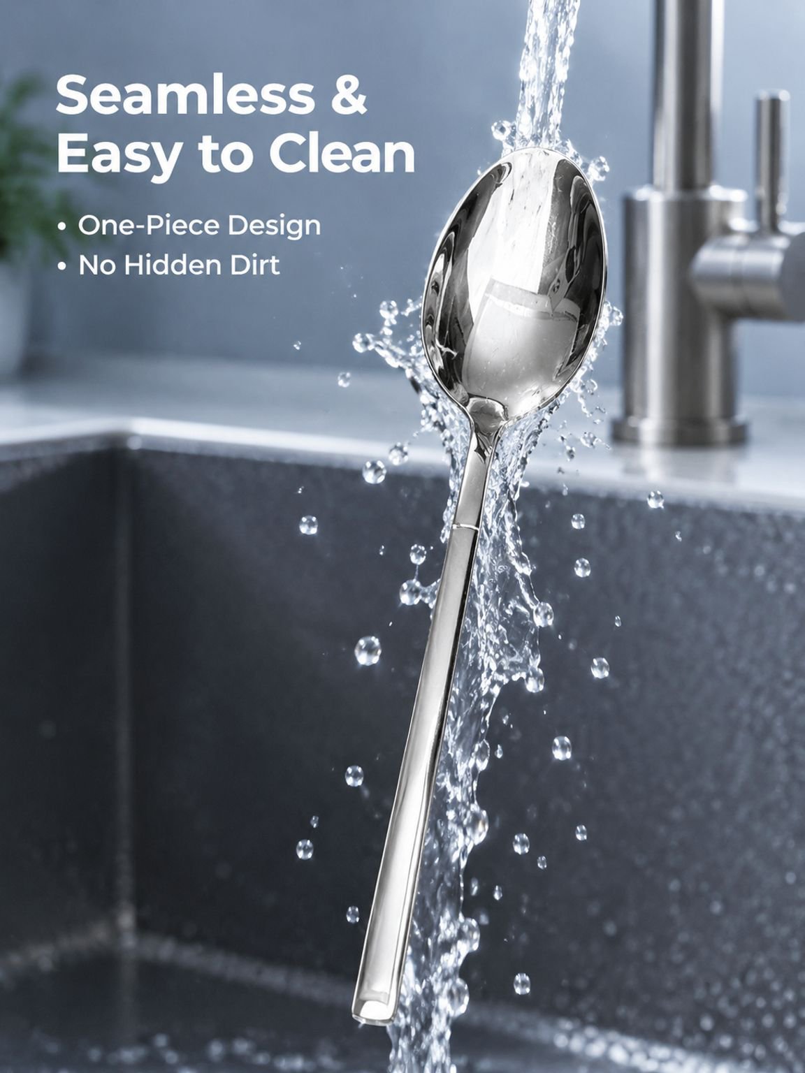Stainless steel spoon