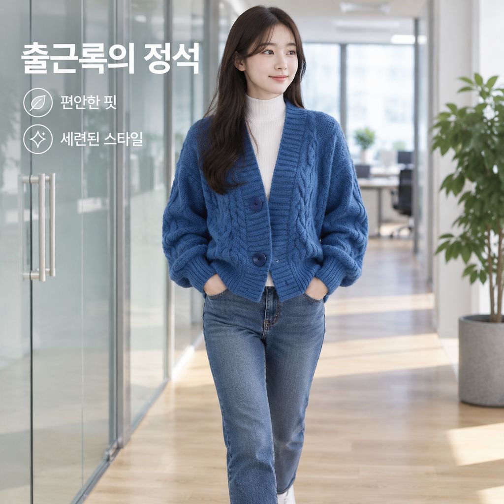 가을 여성 V넥 꽈배기 니트 가디건 크롭 숏 스웨터