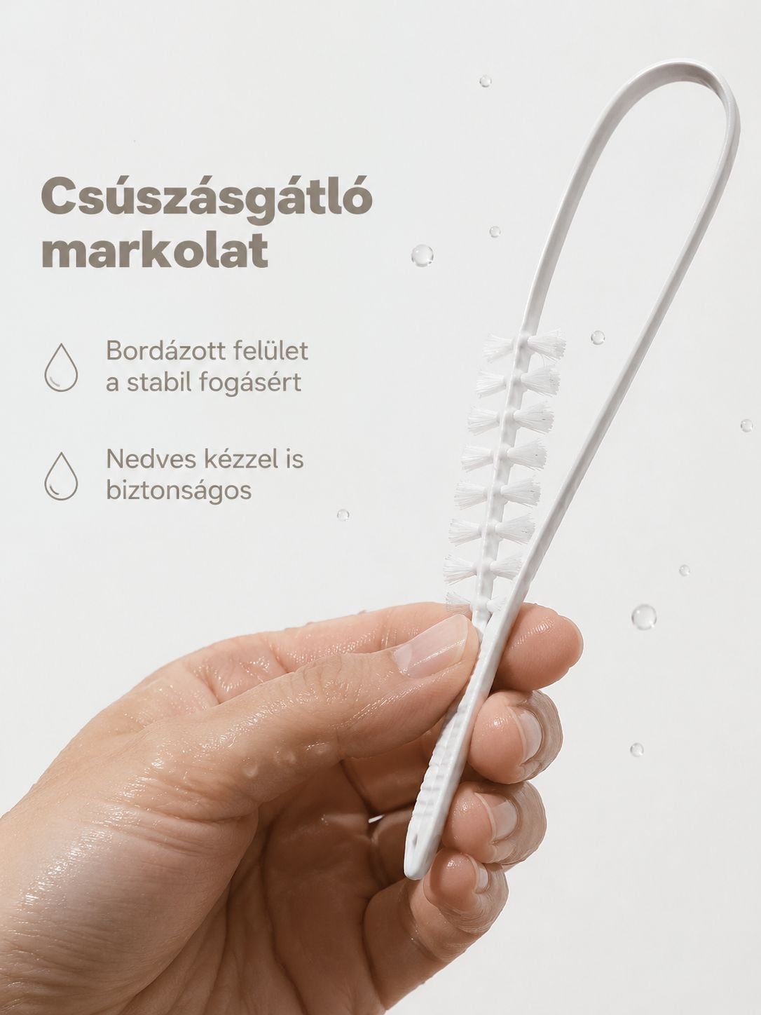 Mosógép alatti por eltávolítása hosszabbított kefével