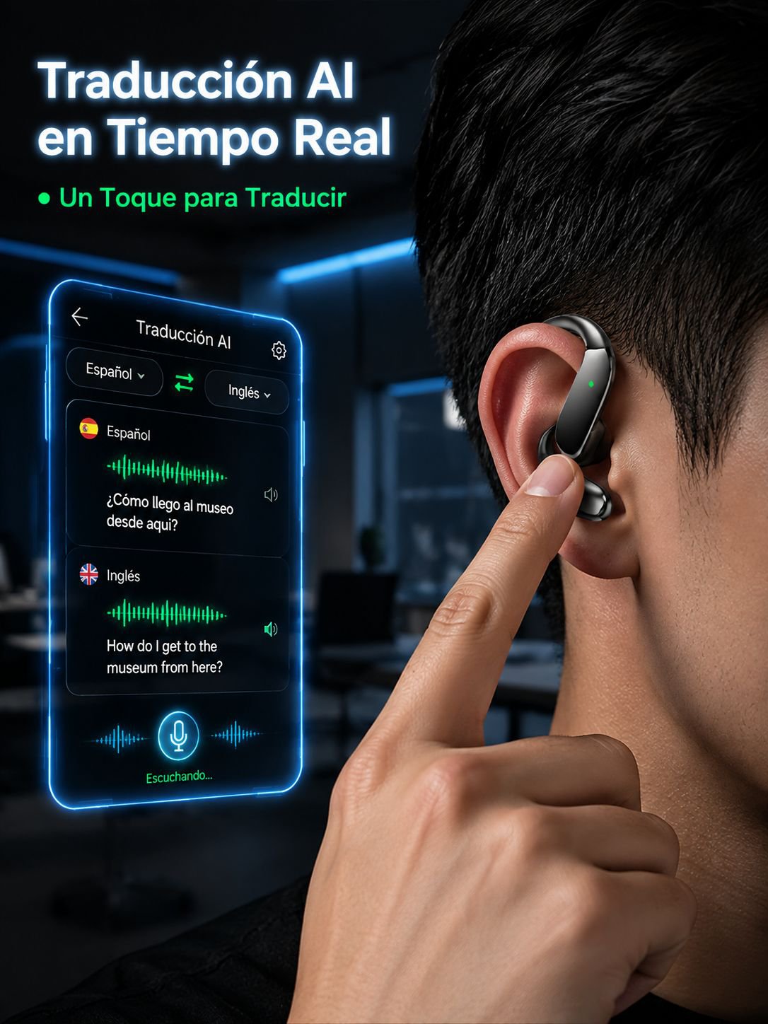 Dispositivo inalámbrico para traducción de idiomas en tiempo real
