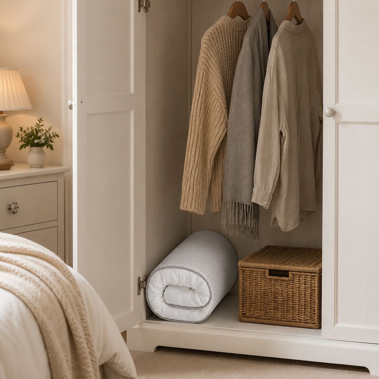 Detailed stitching of Comfort Mattress Set corners