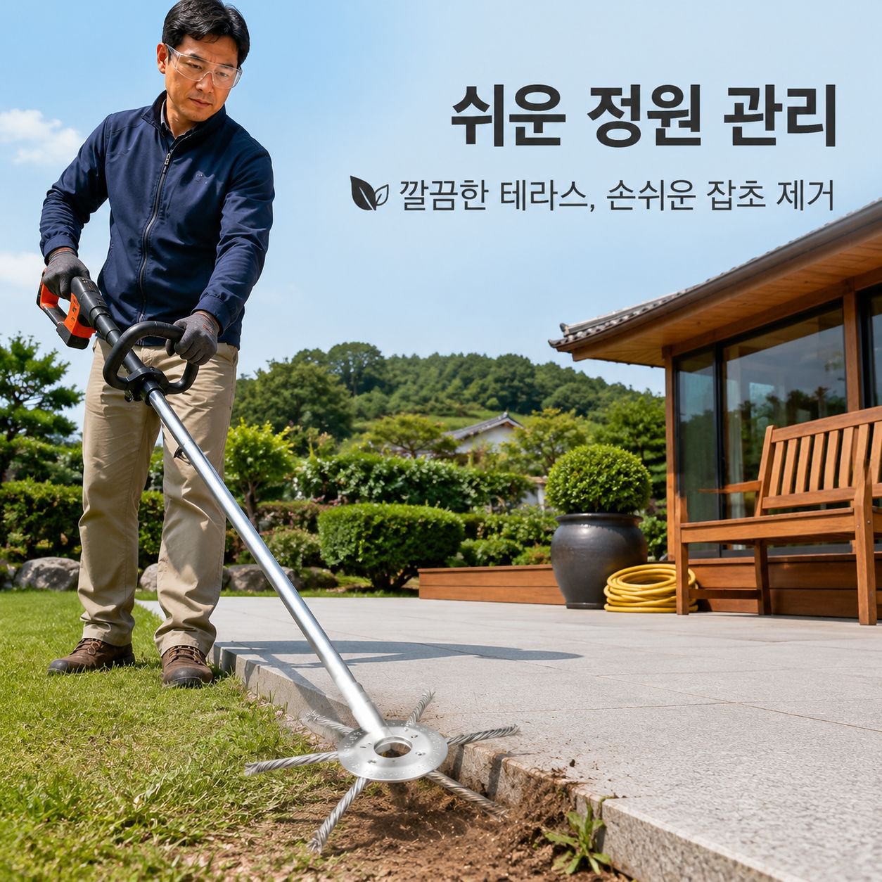 잔디깎이용 특수 강철 와이어 브러시 헤드