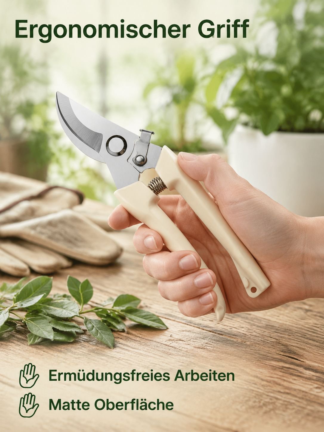  Edelstahl-Gartenschere für Pflanzenpfleg