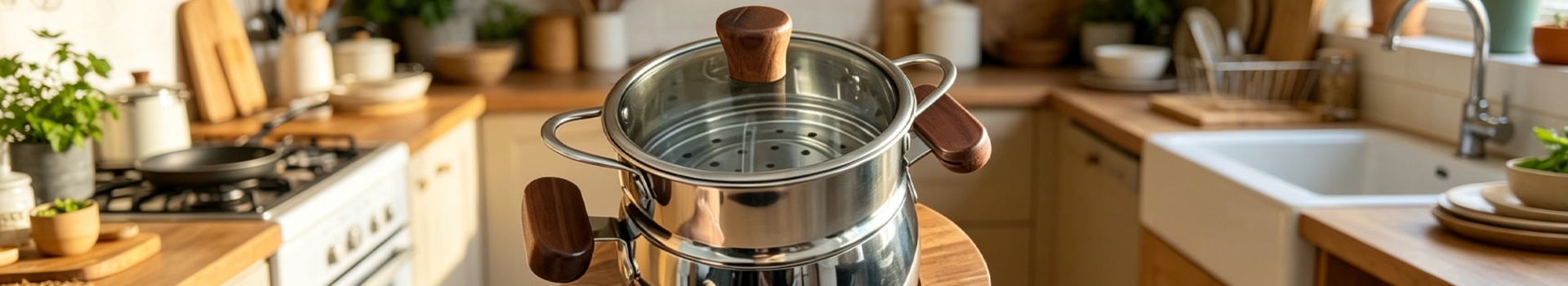 Olla pequeña para leche y vaporera doméstica