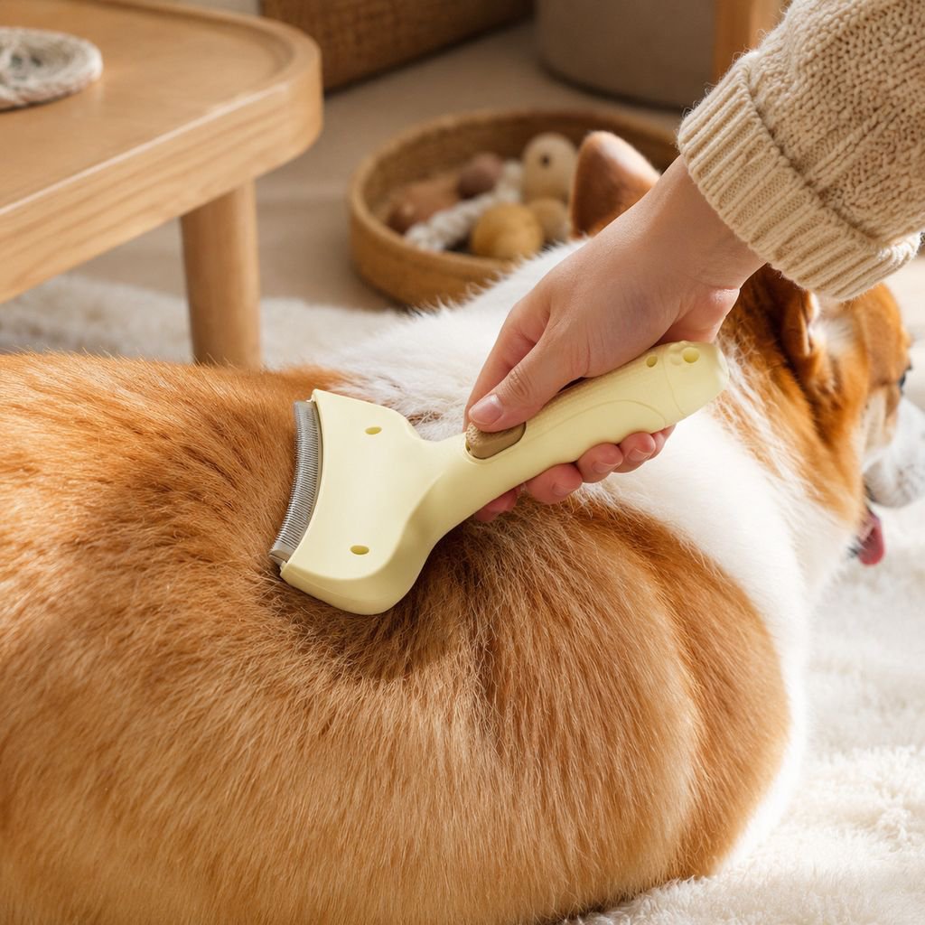 Pet grooming comb, cat and dog dual-use comb, thinning and removing loose fur, curved pet grooming c
