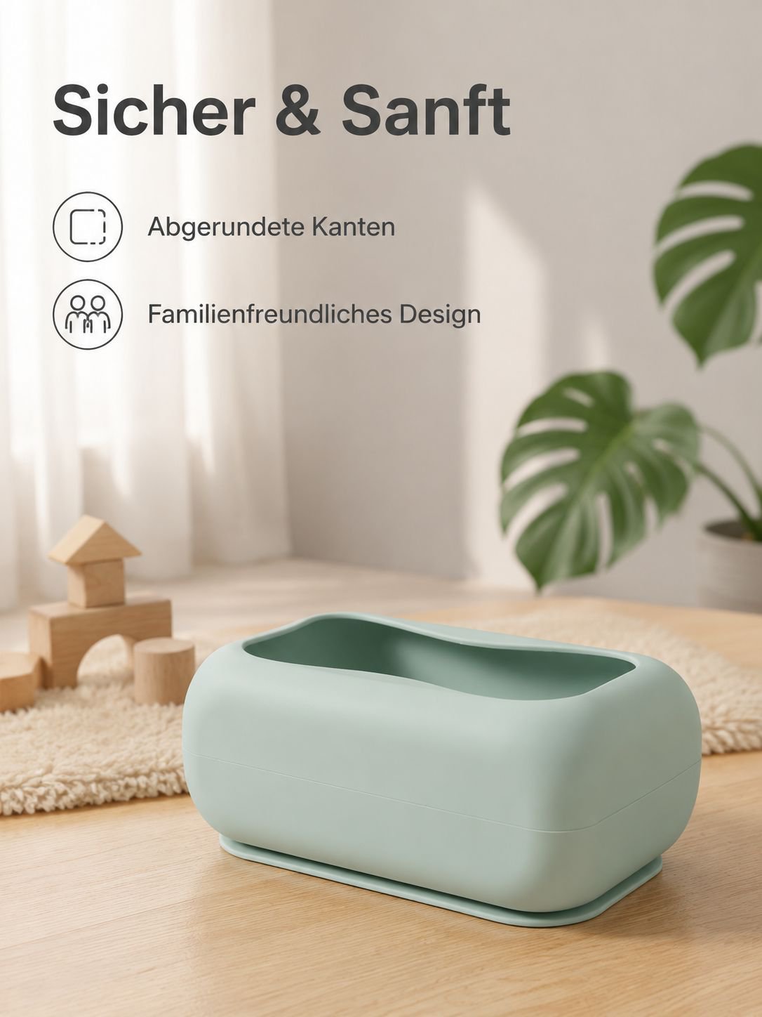 Multifunktionale Silikon-Taschentuchbox mit Saugnapf