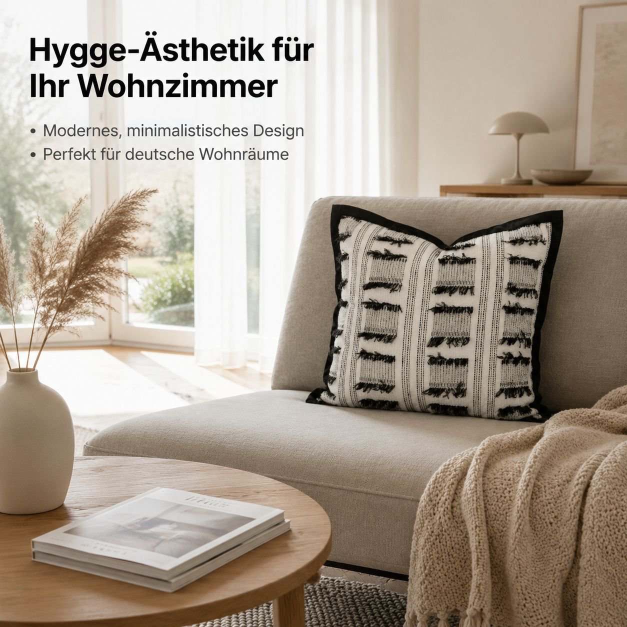 Hochwertiges, modernes, minimalistisches Rückenkissen