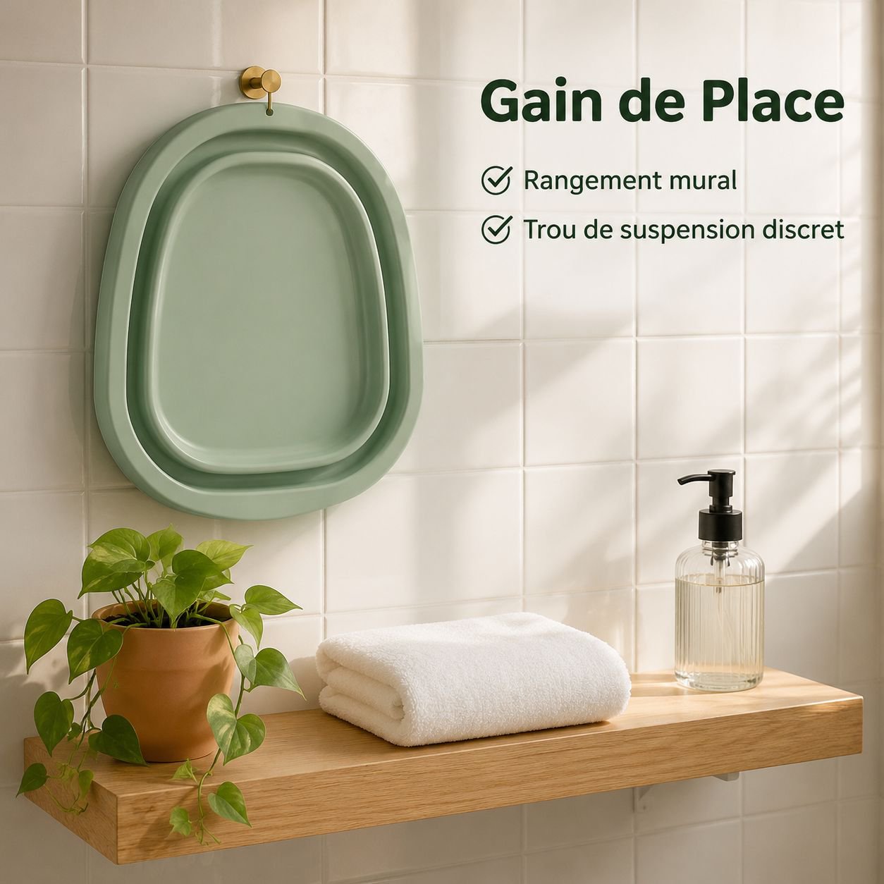 Bassin de lavage pliable portable