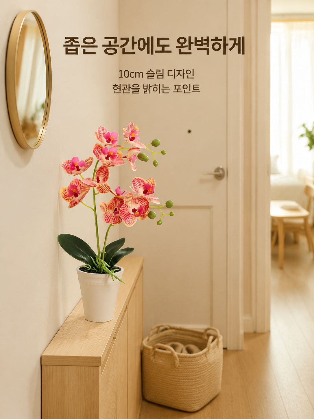 홈 데코 인조 나비란 화분 분재