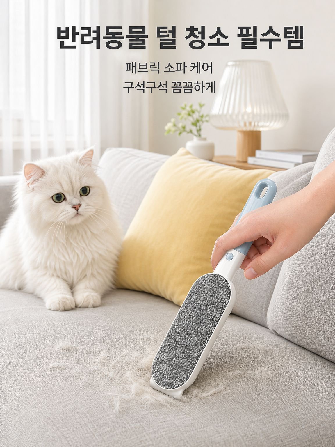 양면 정전기 털제거 브러쉬