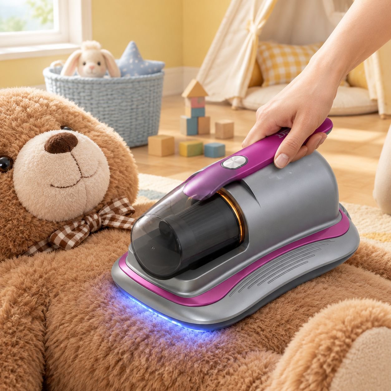 充電式でコードレスのダニ除去器